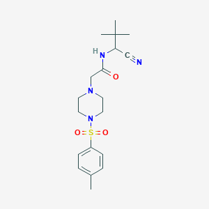 N-(1-cyano-2,2-dimethylpropyl)-2-[4-(4-methylbenzenesulfonyl)piperazin-1-yl]acetamide