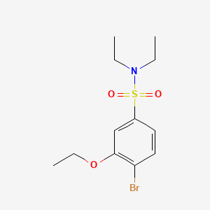 molecular formula C12H18BrNO3S B2884022 4-bromo-3-ethoxy-N,N-diethylbenzenesulfonamide CAS No. 723744-39-6