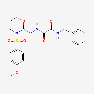 N'-benzyl-N-{[3-(4-methoxybenzenesulfonyl)-1,3-oxazinan-2-yl]methyl}ethanediamide