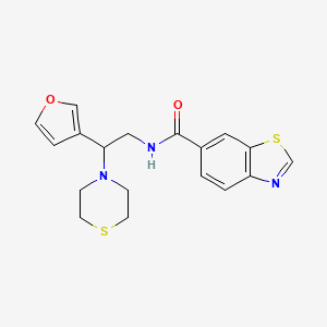 N-(2-(furan-3-yl)-2-thiomorpholinoethyl)benzo[d]thiazole-6-carboxamide