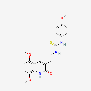 1-(2-(5,8-Dimethoxy-2-oxo-1,2-dihydroquinolin-3-yl)ethyl)-3-(4-ethoxyphenyl)thiourea