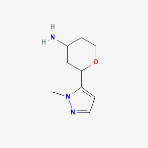 2-(1-methyl-1H-pyrazol-5-yl)oxan-4-amine
