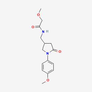 2-methoxy-N-((1-(4-methoxyphenyl)-5-oxopyrrolidin-3-yl)methyl)acetamide