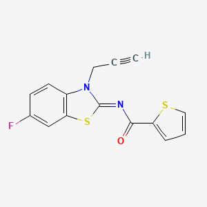 molecular formula C15H9FN2OS2 B2884062 (Z)-N-(6-fluoro-3-(prop-2-yn-1-yl)benzo[d]thiazol-2(3H)-ylidene)thiophene-2-carboxamide CAS No. 865181-50-6