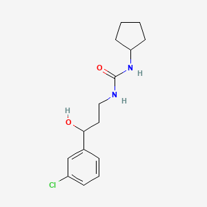 1-(3-(3-Chlorophenyl)-3-hydroxypropyl)-3-cyclopentylurea