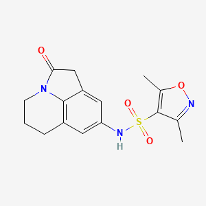 3,5-dimethyl-N-(2-oxo-2,4,5,6-tetrahydro-1H-pyrrolo[3,2,1-ij]quinolin-8-yl)isoxazole-4-sulfonamide