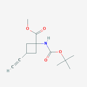 Methyl 3-ethynyl-1-[(2-methylpropan-2-yl)oxycarbonylamino]cyclobutane-1-carboxylate