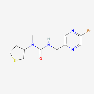 molecular formula C11H15BrN4OS B2884074 1-[(5-Bromopyrazin-2-yl)methyl]-3-methyl-3-(thiolan-3-yl)urea CAS No. 2094487-45-1
