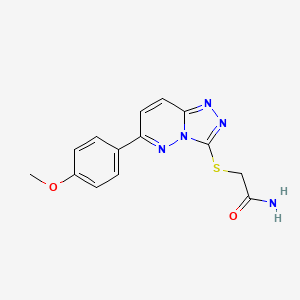 molecular formula C14H13N5O2S B2884076 2-((6-(4-Methoxyphenyl)-[1,2,4]triazolo[4,3-b]pyridazin-3-yl)thio)acetamide CAS No. 894049-45-7