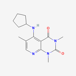 molecular formula C15H20N4O2 B2884077 5-(cyclopentylamino)-1,3,6-trimethylpyrido[2,3-d]pyrimidine-2,4(1H,3H)-dione CAS No. 941909-85-9