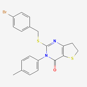 2-((4-bromobenzyl)thio)-3-(p-tolyl)-6,7-dihydrothieno[3,2-d]pyrimidin-4(3H)-one