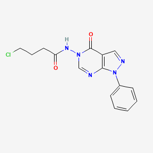 4-chloro-N-(4-oxo-1-phenyl-1H-pyrazolo[3,4-d]pyrimidin-5(4H)-yl)butanamide