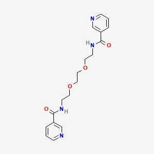 molecular formula C18H22N4O4 B2884082 N-[2-[2-[2-[[oxo(3-pyridinyl)methyl]amino]ethoxy]ethoxy]ethyl]-3-pyridinecarboxamide CAS No. 294854-14-1