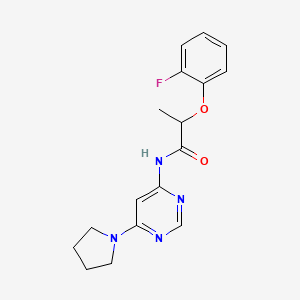 molecular formula C17H19FN4O2 B2884084 2-(2-fluorophenoxy)-N-(6-(pyrrolidin-1-yl)pyrimidin-4-yl)propanamide CAS No. 1396860-49-3