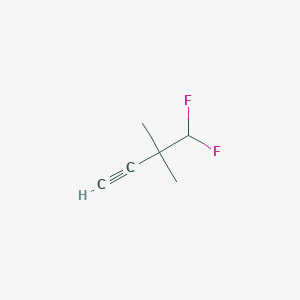 molecular formula C6H8F2 B2884086 4,4-Difluoro-3,3-dimethylbut-1-yne CAS No. 2138219-50-6