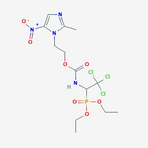 2-(2-methyl-5-nitroimidazol-1-yl)ethyl N-(2,2,2-trichloro-1-diethoxyphosphorylethyl)carbamate