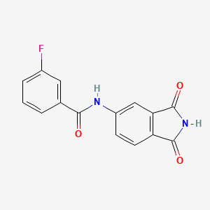 molecular formula C15H9FN2O3 B2884103 N-(1,3-dioxoisoindolin-5-yl)-3-fluorobenzamide CAS No. 683235-15-6