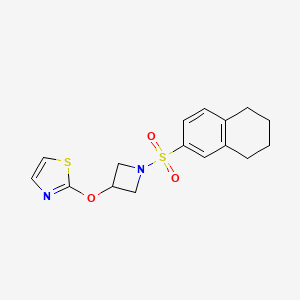 2-((1-((5,6,7,8-Tetrahydronaphthalen-2-yl)sulfonyl)azetidin-3-yl)oxy)thiazole