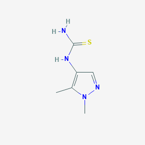 molecular formula C6H10N4S B2884112 1-(1,5-dimethyl-1H-pyrazol-4-yl)thiourea CAS No. 1004451-60-8