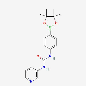 molecular formula C18H22BN3O3 B2884119 N-3-pyridinyl-N'-[4-(4,4,5,5-tetramethyl-1,3,2-dioxaborolan-2-yl)phenyl]Urea CAS No. 874298-19-8
