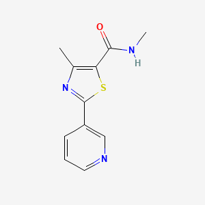 molecular formula C11H11N3OS B2884125 N,4-dimethyl-2-(pyridin-3-yl)-1,3-thiazole-5-carboxamide CAS No. 39091-16-2