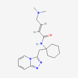(E)-4-(Dimethylamino)-N-[1-([1,2,4]triazolo[4,3-a]pyridin-3-ylmethyl)cyclohexyl]but-2-enamide
