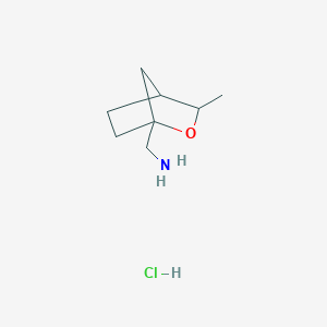 molecular formula C8H16ClNO B2884131 (3-甲基-2-氧杂双环[2.2.1]庚烷-1-基)甲胺；盐酸盐 CAS No. 2416229-27-9