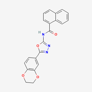 N-[5-(2,3-dihydro-1,4-benzodioxin-6-yl)-1,3,4-oxadiazol-2-yl]naphthalene-1-carboxamide