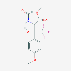 Methyl 4,4,4-trifluoro-2-(formylamino)-3-hydroxy-3-(4-methoxyphenyl)butanoate