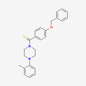 molecular formula C25H26N2OS B2884135 (4-(苄氧基)苯基)(4-(邻甲苯基)哌嗪-1-基)甲硫酮 CAS No. 314259-98-8