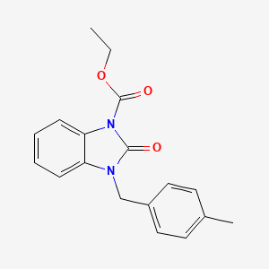 ethyl 3-(4-methylbenzyl)-2-oxo-2,3-dihydro-1H-1,3-benzimidazole-1-carboxylate