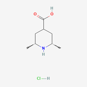 molecular formula C8H16ClNO2 B2884143 (2R,4r,6S)-2,6-dimethylpiperidine-4-carboxylic acid hydrochloride CAS No. 2094020-19-4