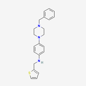 molecular formula C22H25N3S B2884144 4-(4-benzylpiperazin-1-yl)-N-(thiophen-2-ylmethyl)aniline CAS No. 854137-63-6