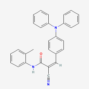 molecular formula C29H23N3O B2884145 (Z)-2-Cyano-N-(2-methylphenyl)-3-[4-(N-phenylanilino)phenyl]prop-2-enamide CAS No. 478016-33-0