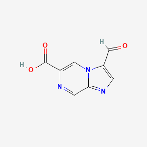 molecular formula C8H5N3O3 B2884149 3-Formylimidazo[1,2-a]pyrazine-6-carboxylic acid CAS No. 2248298-80-6