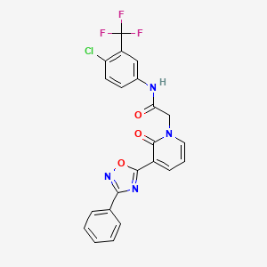 N-[4-chloro-3-(trifluoromethyl)phenyl]-2-[2-oxo-3-(3-phenyl-1,2,4-oxadiazol-5-yl)pyridin-1(2H)-yl]acetamide