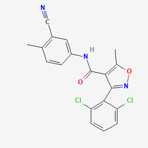 N-(3-cyano-4-methylphenyl)-3-(2,6-dichlorophenyl)-5-methyl-1,2-oxazole-4-carboxamide