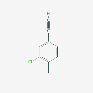 molecular formula C9H7Cl B2884159 2-Chloro-4-ethynyl-1-methylbenzene CAS No. 1338235-62-3