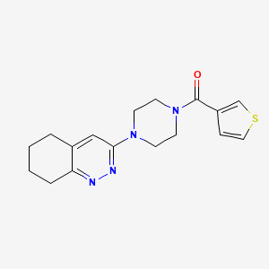 molecular formula C17H20N4OS B2884161 (4-(5,6,7,8-Tetrahydrocinnolin-3-yl)piperazin-1-yl)(thiophen-3-yl)methanone CAS No. 2034410-22-3