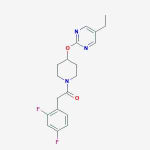 2-(2,4-Difluorophenyl)-1-[4-(5-ethylpyrimidin-2-yl)oxypiperidin-1-yl]ethanone