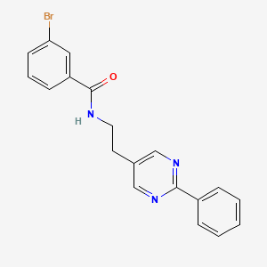 molecular formula C19H16BrN3O B2884169 3-bromo-N-(2-(2-phenylpyrimidin-5-yl)ethyl)benzamide CAS No. 2034482-69-2