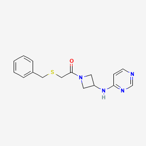 2-(Benzylsulfanyl)-1-{3-[(pyrimidin-4-yl)amino]azetidin-1-yl}ethan-1-one