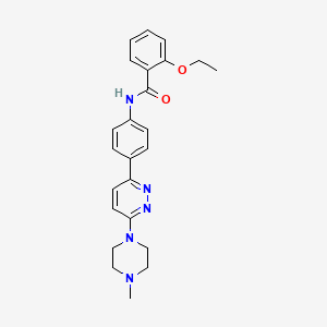 molecular formula C24H27N5O2 B2884182 2-ethoxy-N-(4-(6-(4-methylpiperazin-1-yl)pyridazin-3-yl)phenyl)benzamide CAS No. 941983-44-4