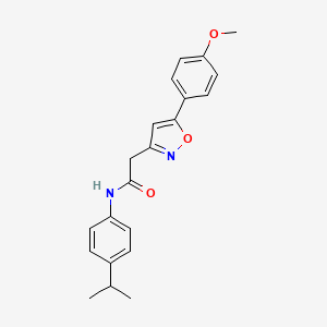 molecular formula C21H22N2O3 B2884208 N-(4-isopropylphenyl)-2-(5-(4-methoxyphenyl)isoxazol-3-yl)acetamide CAS No. 953140-12-0
