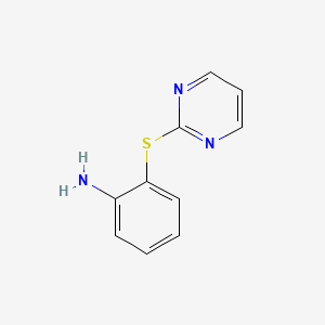 molecular formula C10H9N3S B2884222 2-(Pyrimidin-2-ylsulfanyl)aniline CAS No. 127813-33-6