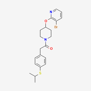 1-(4-((3-Bromopyridin-2-yl)oxy)piperidin-1-yl)-2-(4-(isopropylthio)phenyl)ethanone