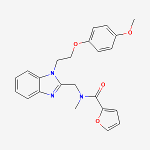 molecular formula C23H23N3O4 B2884227 N-({1-[2-(4-methoxyphenoxy)ethyl]-1H-1,3-benzodiazol-2-yl}methyl)-N-methylfuran-2-carboxamide CAS No. 919977-20-1