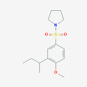 molecular formula C15H23NO3S B288423 2-Sec-butyl-4-(1-pyrrolidinylsulfonyl)phenyl methyl ether 
