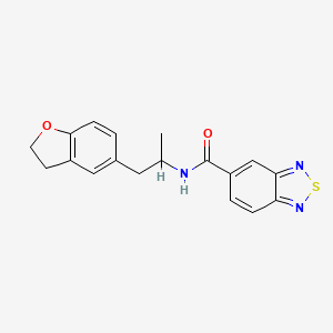 molecular formula C18H17N3O2S B2884238 N-(1-(2,3-dihydrobenzofuran-5-yl)propan-2-yl)benzo[c][1,2,5]thiadiazole-5-carboxamide CAS No. 2034483-69-5