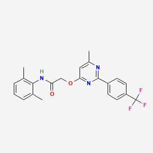 N-(2,6-dimethylphenyl)-2-({6-methyl-2-[4-(trifluoromethyl)phenyl]pyrimidin-4-yl}oxy)acetamide